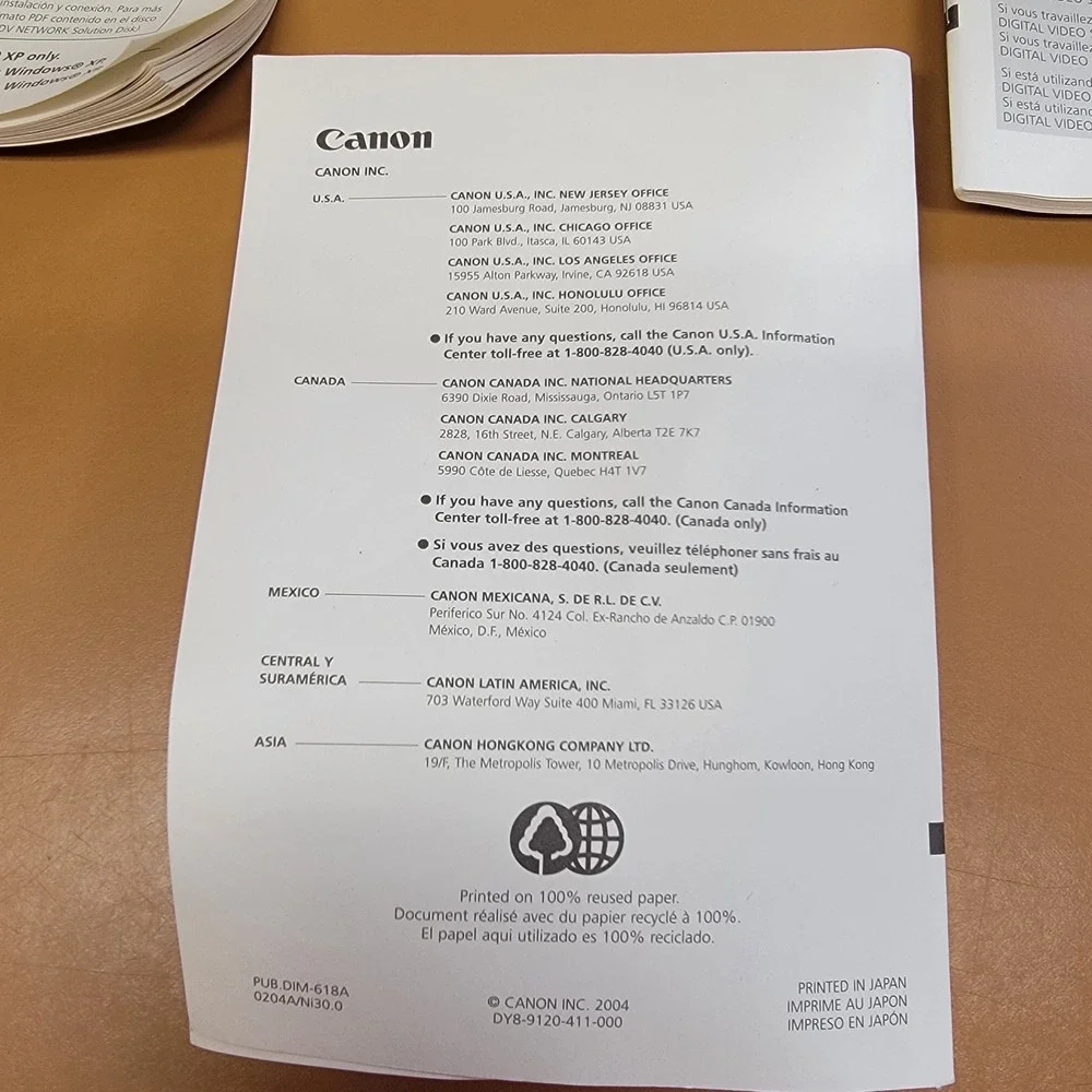Canon‎ ZR90 ZR85 ZR80 Digital Video Camcorder Instruction Manual Software Guides